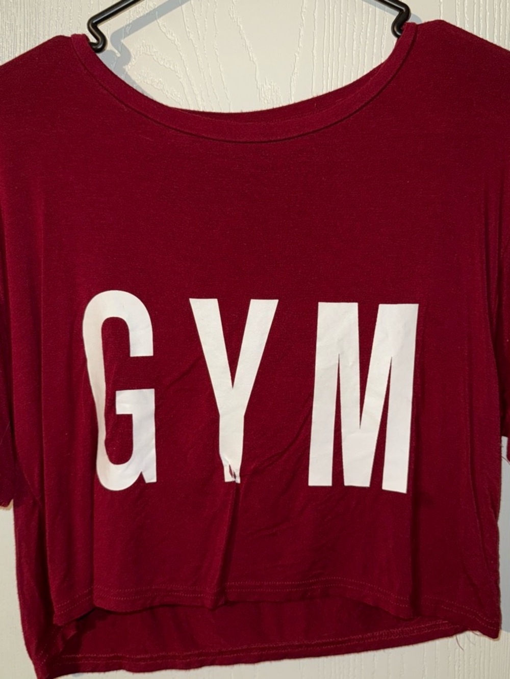Women's Maroon GYM Cropped Top